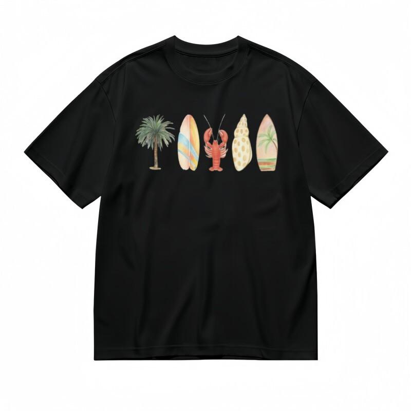 

Women s Trend Breathable Classic T-Shirt Vibrant Beach Gear Graphic Print Tee XL