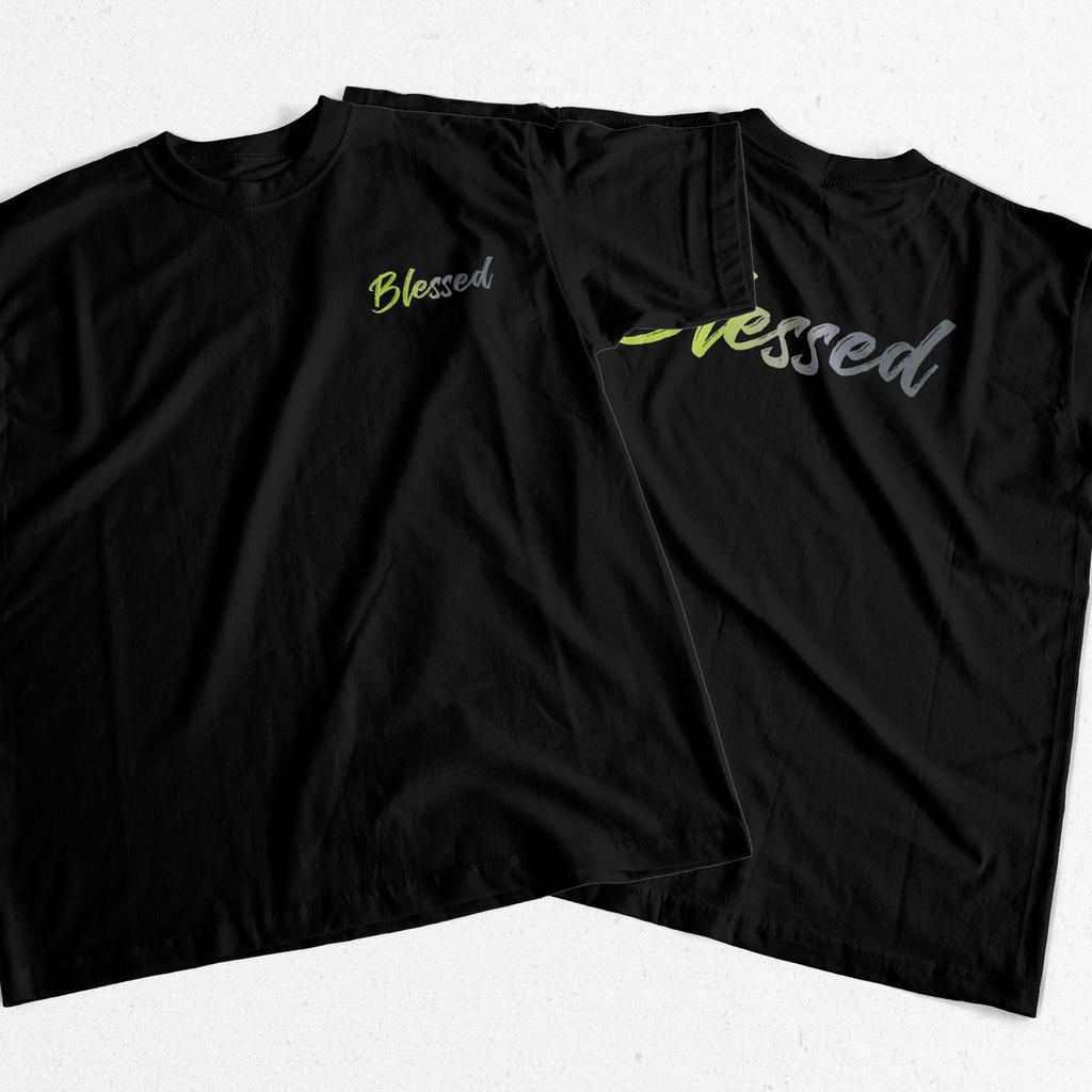 COOLMIND 100% Cotton Cool Blessed Print Men T Shirt Casual Loose Streetwear Men Tshirt o-neck Loose Tshirt Tee Shirts Tops