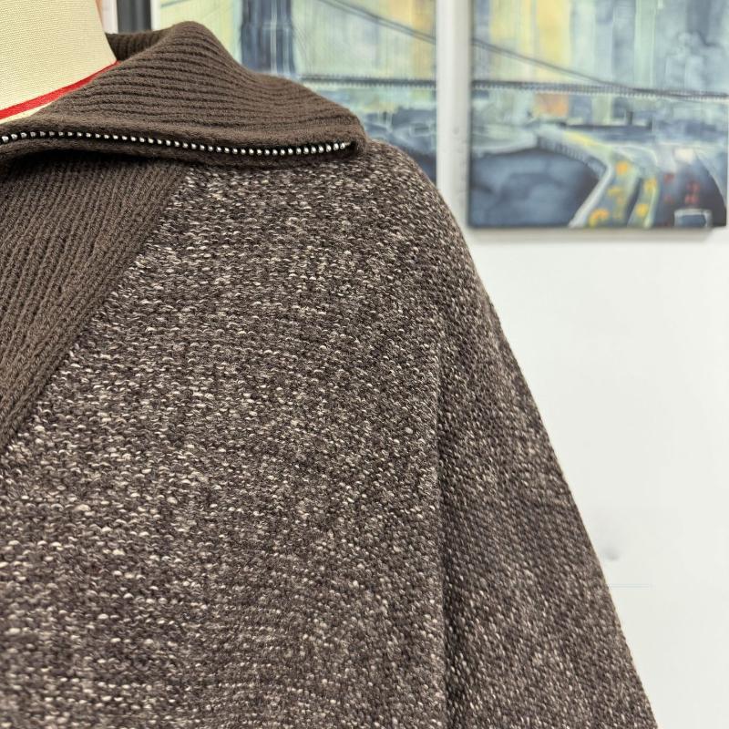 IHUASU Женская осенне-зимняя мода средней длины вязаный свитер с длинным рукавом — фото 10