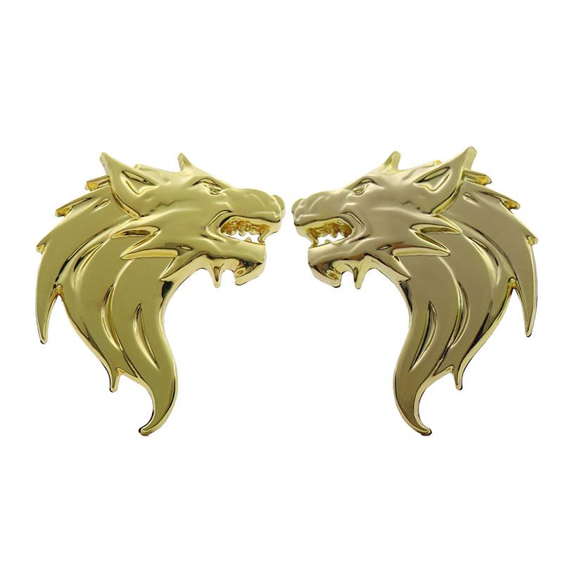 3D Premium Wolf Head Beast for Car Fender Trunk Rear Bonnet Decal Emblem Badge Sticker Accessories