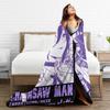 Chainsaw Man Reze Japanese Flannel Blanket  Soft Warm Throw Blanket for Outdoor Picnic Comfortable Bedspread Sofa Bed Cover