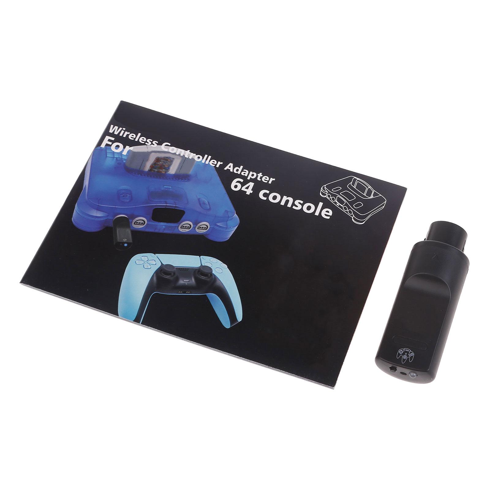 

Контроллер-конвертер Беспроводной Bluetooth-совместимый адаптер для консоли N64 Поддержка контроллера PS3 PS4 PS5 Switch Pro чёрный