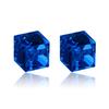 Baosalina Water Cube Magnetic Color Diamond Crystal Non-Piercing Earrings