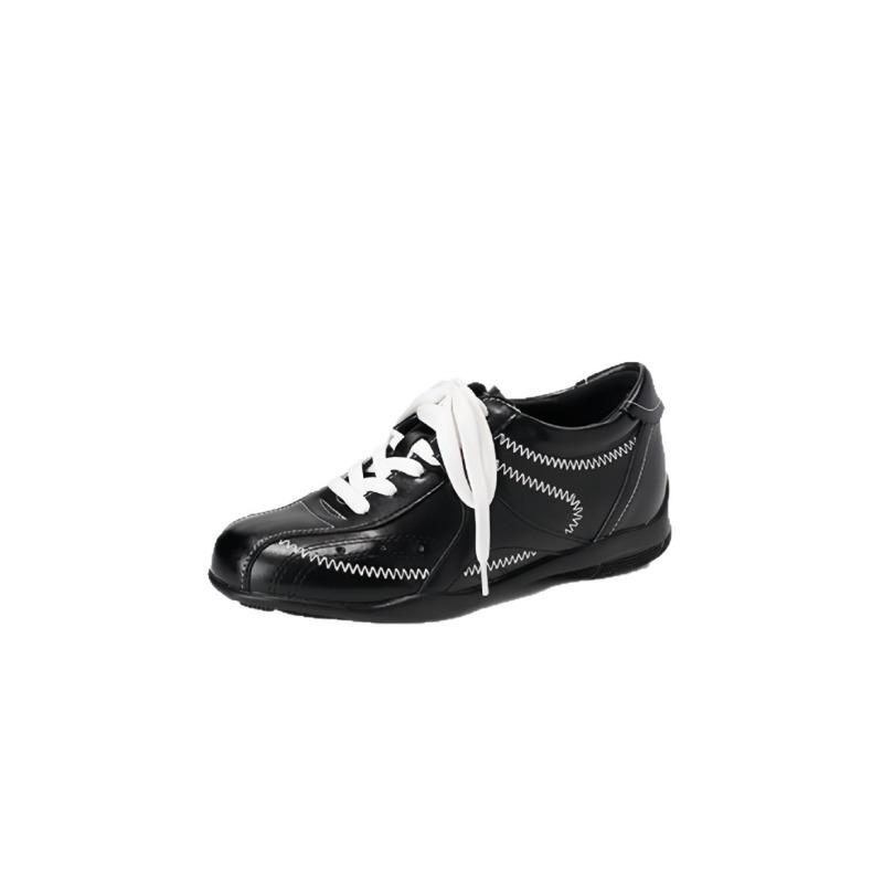 Retro Inner Height Increase Flat Bottom Women's New Maillard Lace Up Boxing Casual Sports