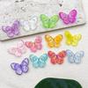 12pcs Acrylic Butterfly Charms - Vibrant Multicolor Iridescent Butterfly Charms with Glossy Finish, Durable DIY Jewelry Making Supplies