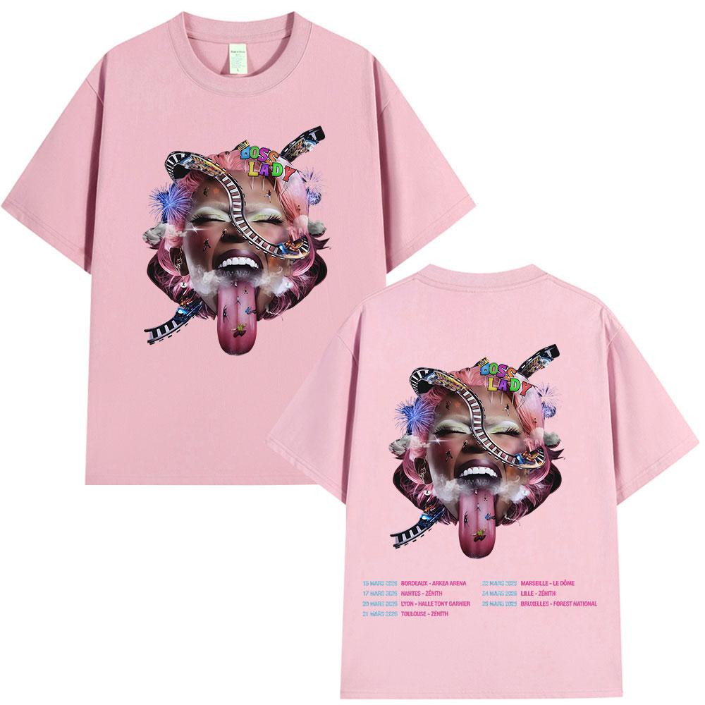 Theodora Boss Lady Tour 2026 Maglietta da Concerto Unisex Donna Hip Hop Moda T-shirt Casual Cotone Maniche Corte T-shirt Streetwear