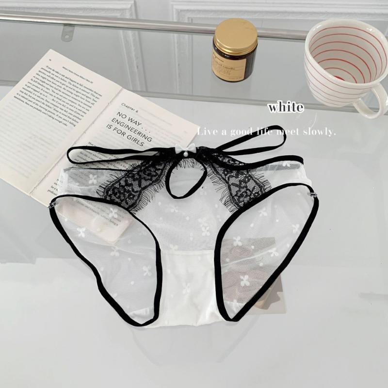 Sexy Dünner Gürtel Kreuz Hohl Strapsgürtel für Damen mit Spitzenbündchen Mesh für Mädchen Hüftslips Dünne Dreieckige Unterwäsche für Damen Slips