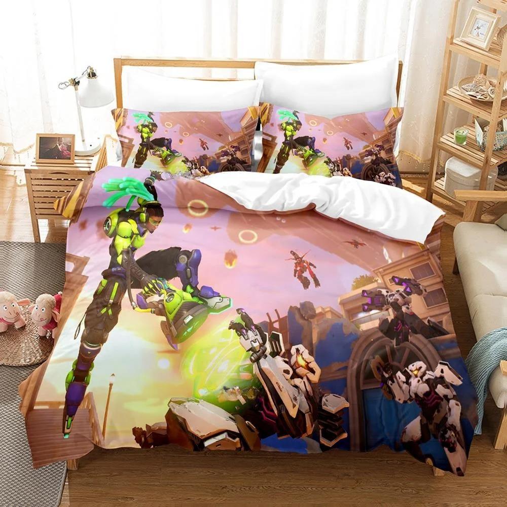 Game Overwatch 2 Invasion Bedding Collection Single Twin Full Queen King Size Bed Collection Adult Boys Bedroom Duvet Cover Collections New Anime