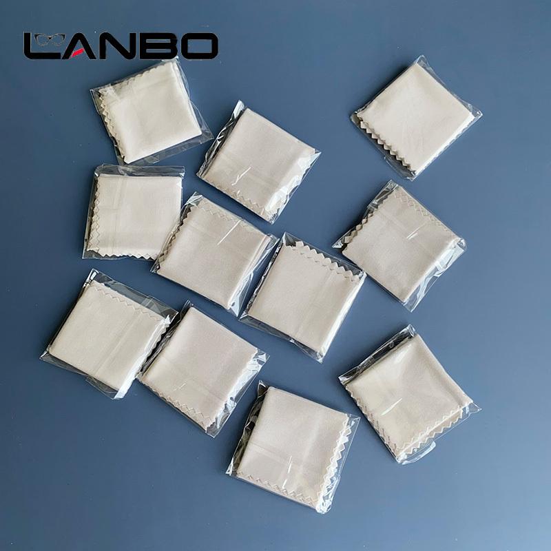 

LANBO 100pcs 145*170mm Individual Packaging Gray Microfiber Glasses Cleaning Cloth For Lens Phone Screen Cleaning Wipes
