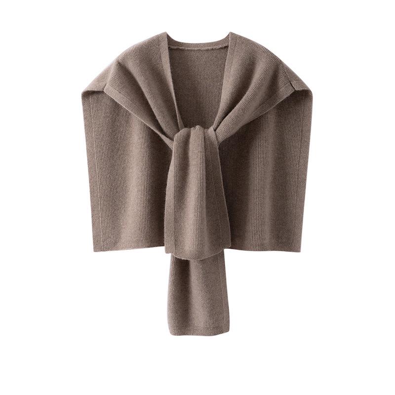 Women's Cashmere Thick Knit Bobble Stitch Shawl Scarf