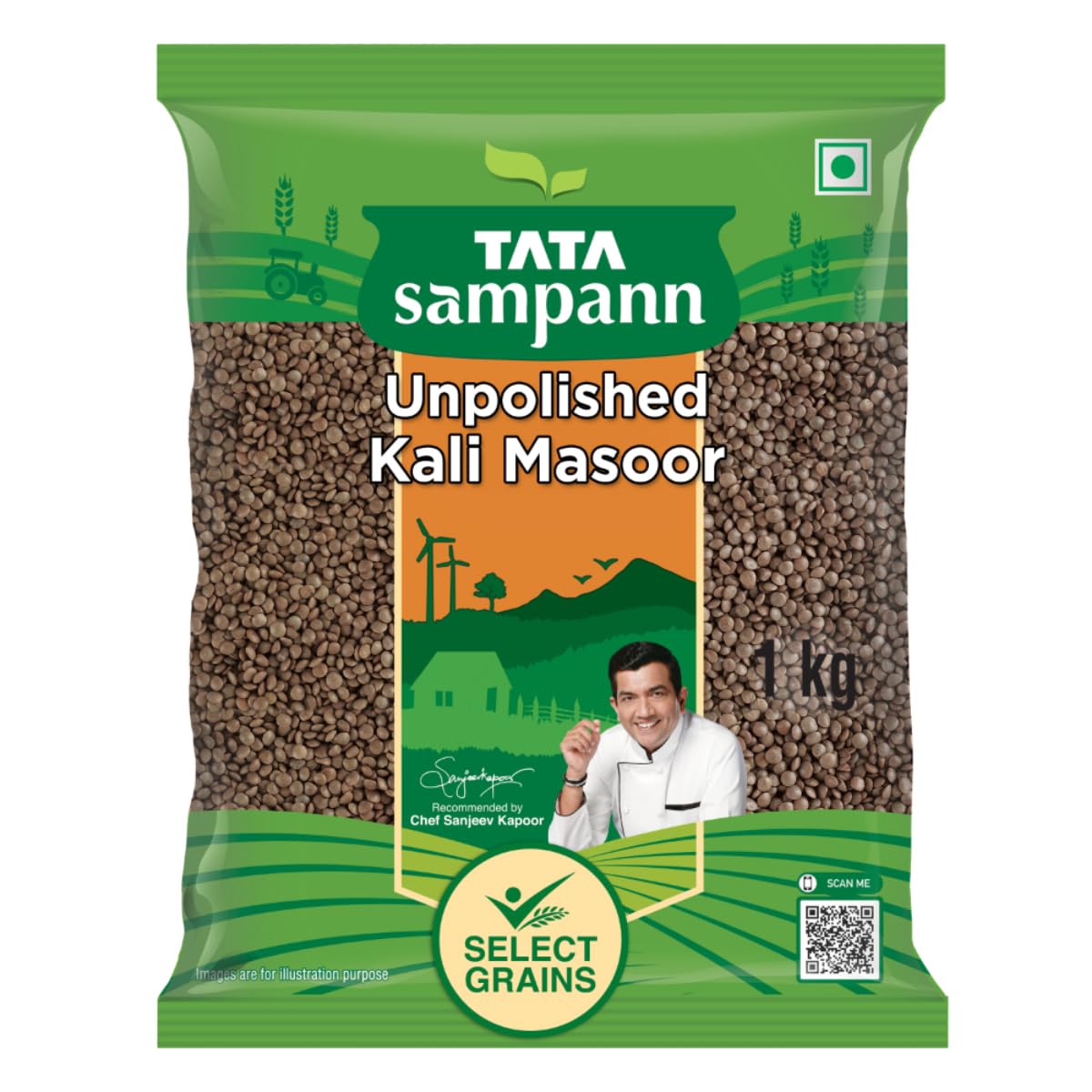

Tata Sampann Unpolished Kali Masoor Dal 1kg Premium Quality Wholesome Protein-Rich Pulses for Easy Meals