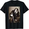 Oscar Wilde Fan Tees Oscar Wilde Portrait T-Shirt for Women, Black, Small