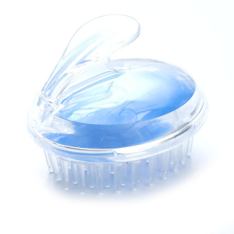 

Силиконовая щетка для мытья головы синий