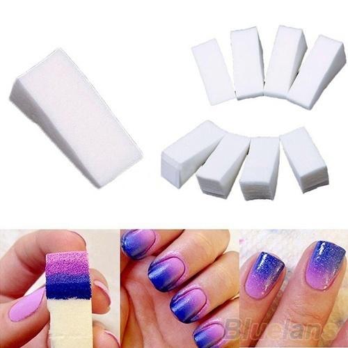 16 PCS Nails Beauty Accessories White Sponges for Acrylic Manicure Gel Nail Art Care DIY UV Tool