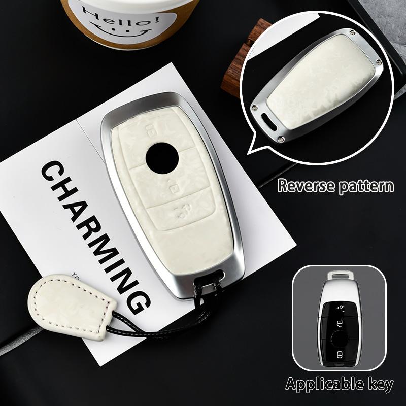 Leather Car KeyCase Cover For Mercedes Benz E S G Class GLC CLE CLA GLB GLS W177 W205 W213 W222 X167 AMG E200 E260 Key Shell Fob
