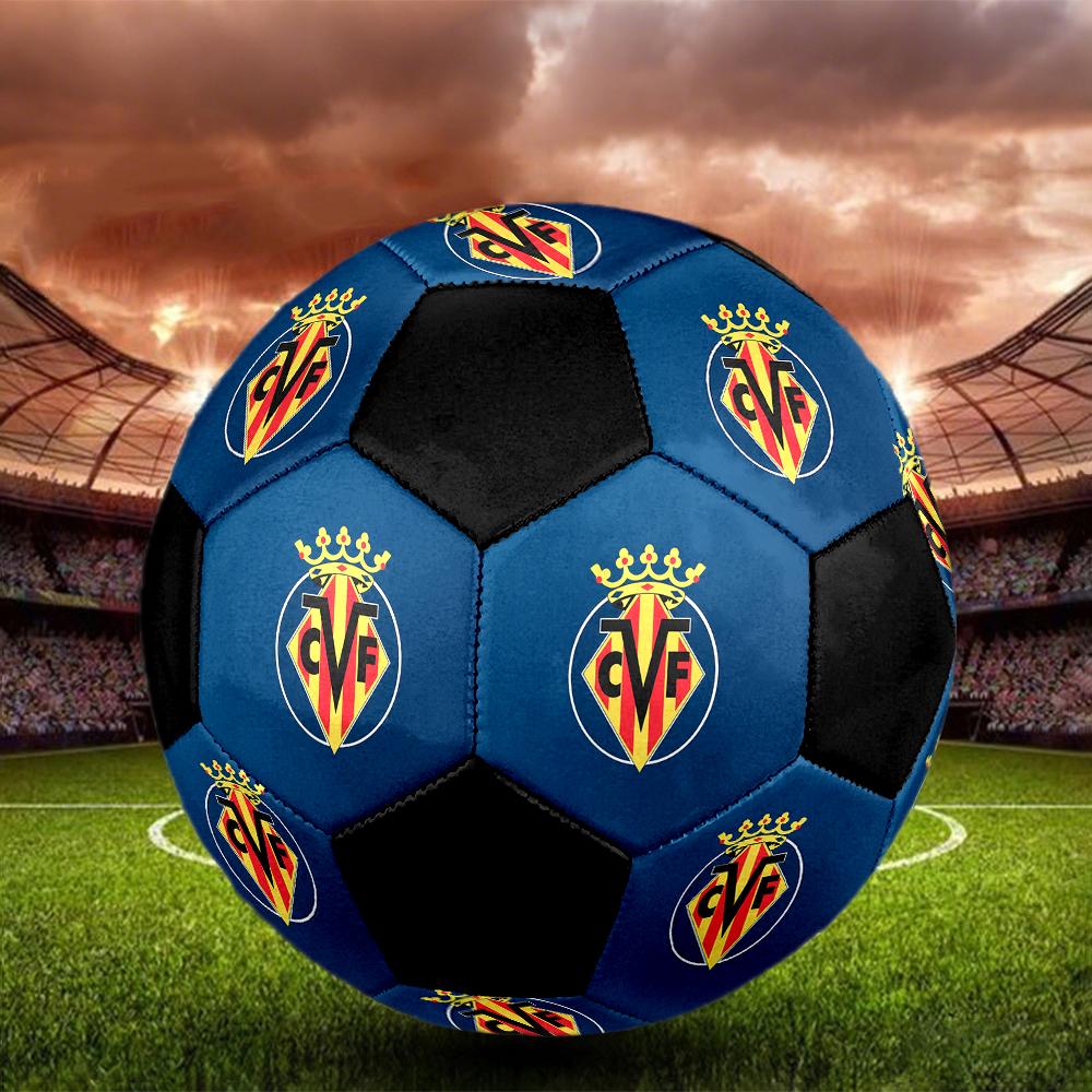 SIZE 5 Villarreal Soccer Ball Colorful All Ages Machine Stitched PVC Competition Ready Durable High-Bounce