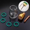 Power Tool-7Pcs Torch TIG Welding Stubby Gas Lens #12 Pyrex Cup For WP-9/WP-20/WP-25 Kit #