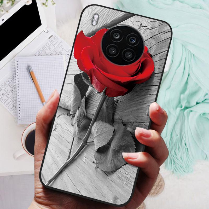 For Honor 50 Lite Case Black Cover Lion Wolf Silicone Soft Back Cases For Huawei Honor 50 Lite Pro Phone Case Protective Shell