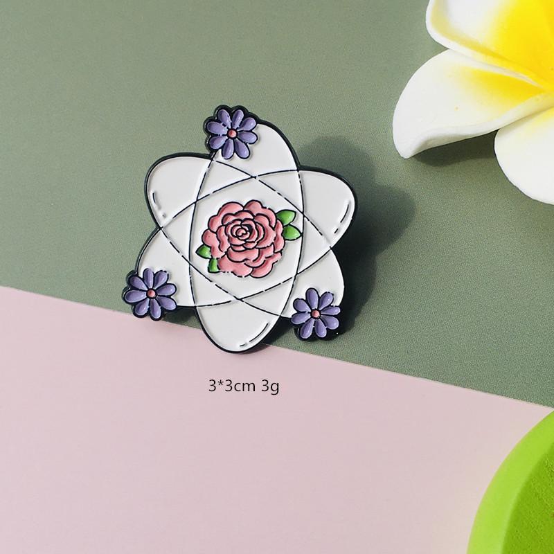 

European & American Jewelry Element Molecule Brooch: Creative Alloy Pin Badge Design
