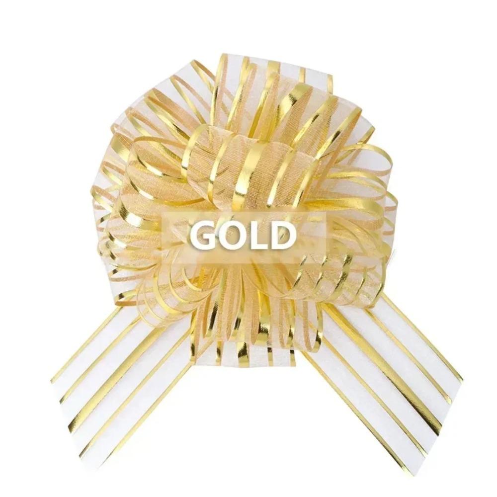 

5PCS Large Organza Pull Bows Ribbon for Wedding Birthday Party Wine Bottle Gift Decoration Ribbon Happy Birthday Decoration