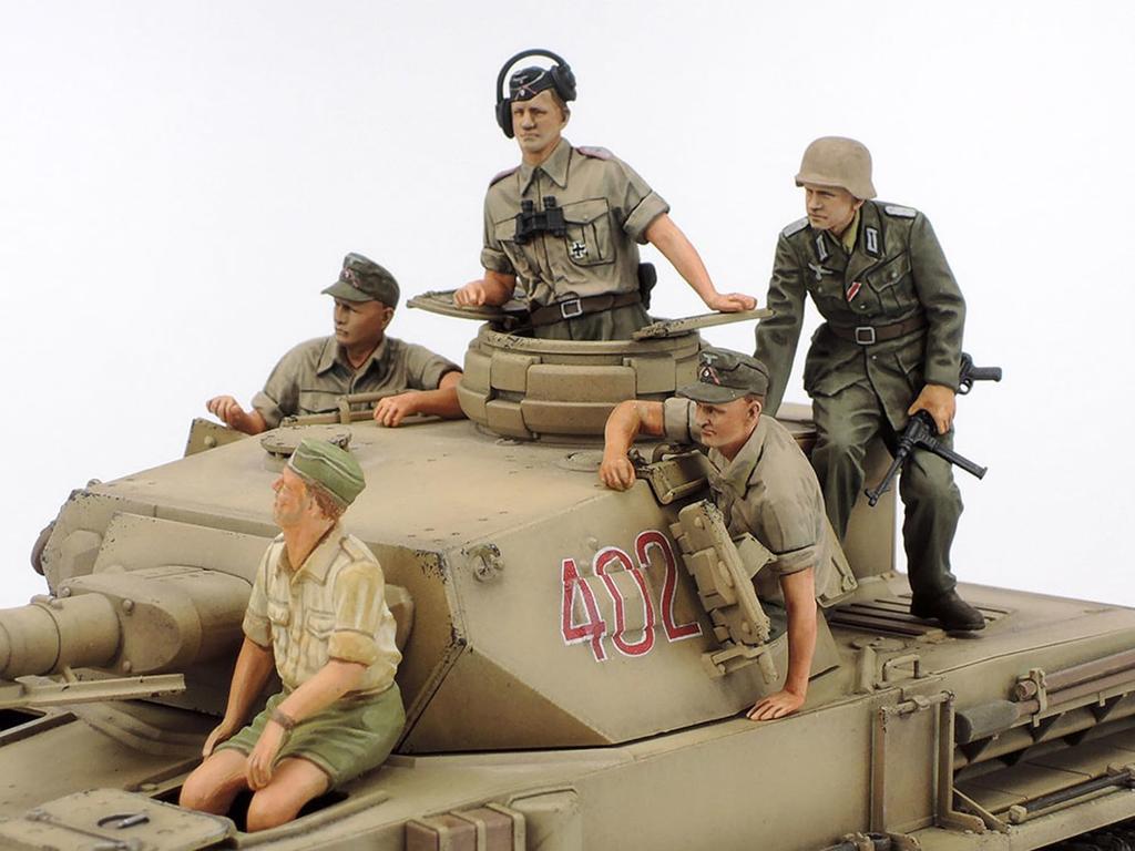 Tamiya 1/35 Scale Limited Edition German Panzer IV Ausf. F and Messenger Bike Set, North African Front, Plastic Model Kit 25208