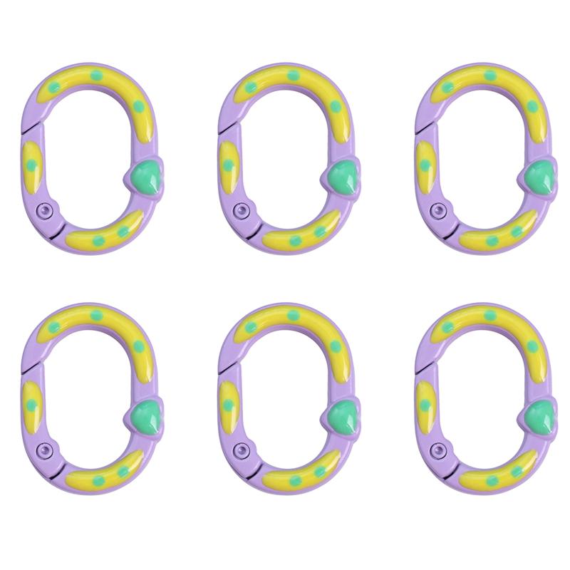 Stop malowany sprayem dwustronny brelok w kształcie serca w kropki owalny krople oleju akcesoria DIY