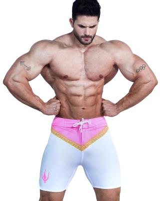 Fido 15 Physique Board Surf Pants IFBB NPC SSA Nummer [FIED] [Royal Pink_26] Zoll, Herren Shorts, (JP, Größe, 26, Rosa)