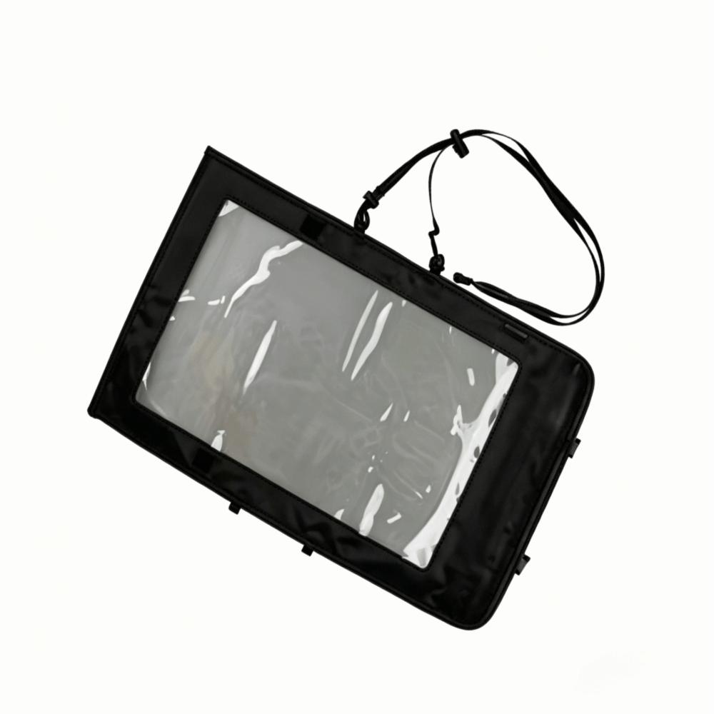 Double Zipper Map Case Clear Window Waterproof Pouch Transparent Holder Outdoor Navigation
