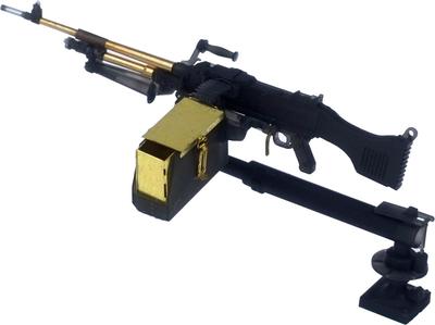 Mosaik Israelisches FN MAG Maschinengewehr Komplettes Set Typ 2 Kunststoffmodellbausatz Teile IMM35026 1/35 (Militär)
