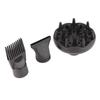 Hair Dryer Diffuser Nozzle Set Plastic Hair Dryer Attachment Dryer Nozzle Comb 3Pcs Set