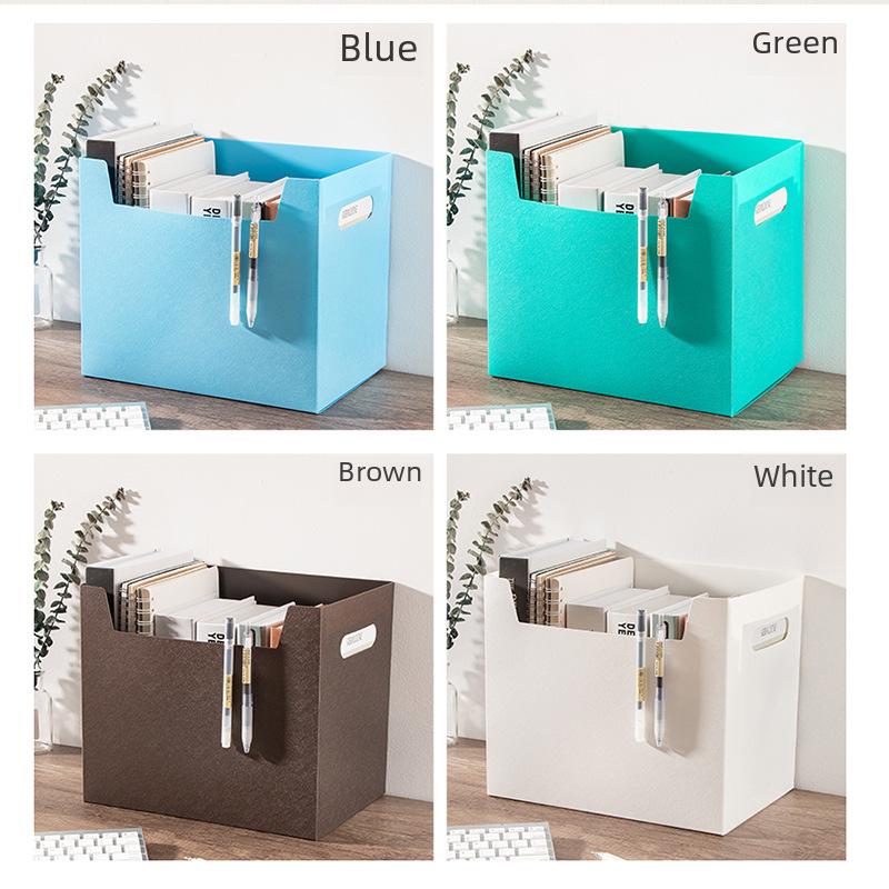 Organiseur de bureau pliable pour livres et dossiers - Boîte de rangement pour dossiers A4 et articles divers