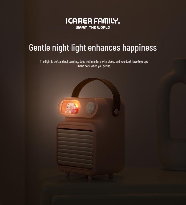 Aike Cute Cartoon Desktop Fan & Humidifier Combo