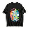 Parent Child Soccer Time Print Casual Adult Kids T-Shirt Pure Cotton T-shirt