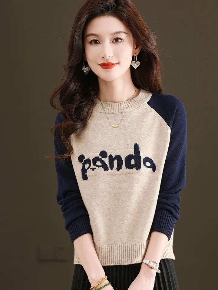 Sweater for Women Autumn Winter  Pullover Warm Knitted Stretchy Long Sleeve Oversize Jumper Tops
