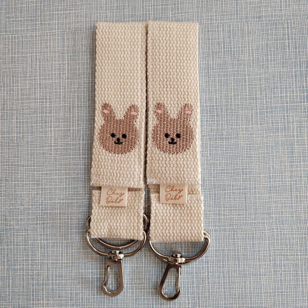 Korean Baby Stroller Hook with Embroidered Bear - Universal Storage Pendant