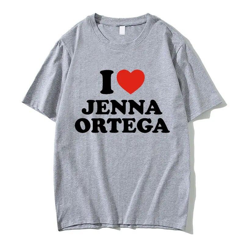 

Футболка I Love Jenna Ortega, топы, летние свободные футболки унисекс в стиле хип-хоп с короткими рукавами, унисекс, женская мода, повседневная футболка большого размера, европейский размер L