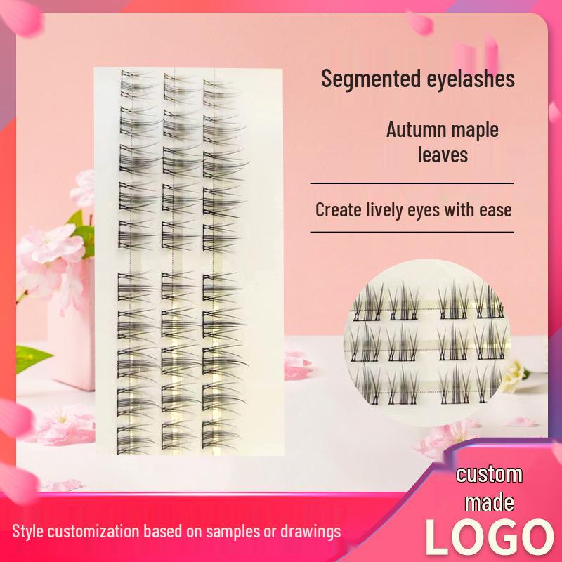 

Autumn Maple Leaf Segment False Eyelashes - Self-Apply Cluster Style C