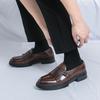 Spring and autumn new large size Munch shoes double buckle leather shoes size business dress