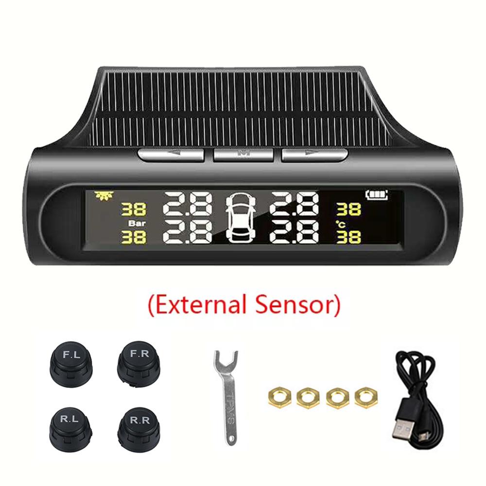 

Автомобильная солнечная TPMS Система контроля датчиков давления в шинах Комплект бортового компьютера Цифровой Внедорожник 4x4 Внедорожник Минивэн Автомобильные аксессуары