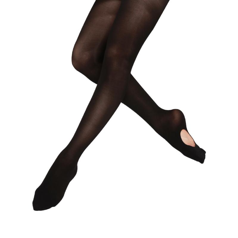 High Quality 90D Durable Breathable Solid Opaque Knitted Nylon Spandex Women Convertible Dance Ballet Tights