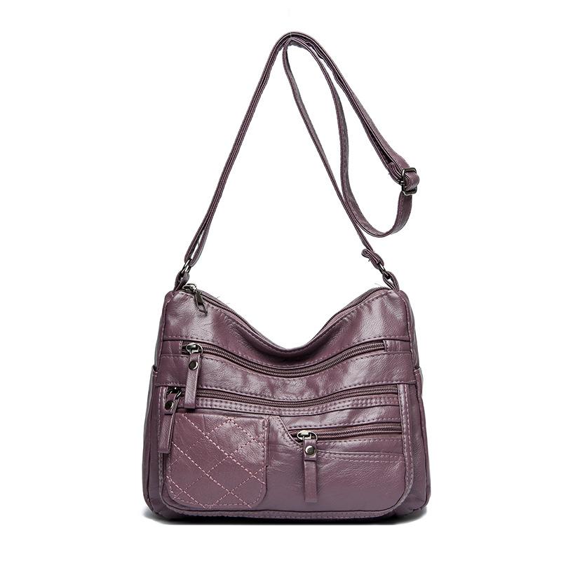 2025 New Soft Leather Bag Women's New Fashion Casual Versatile Temperament Shoulder Messenger Bag