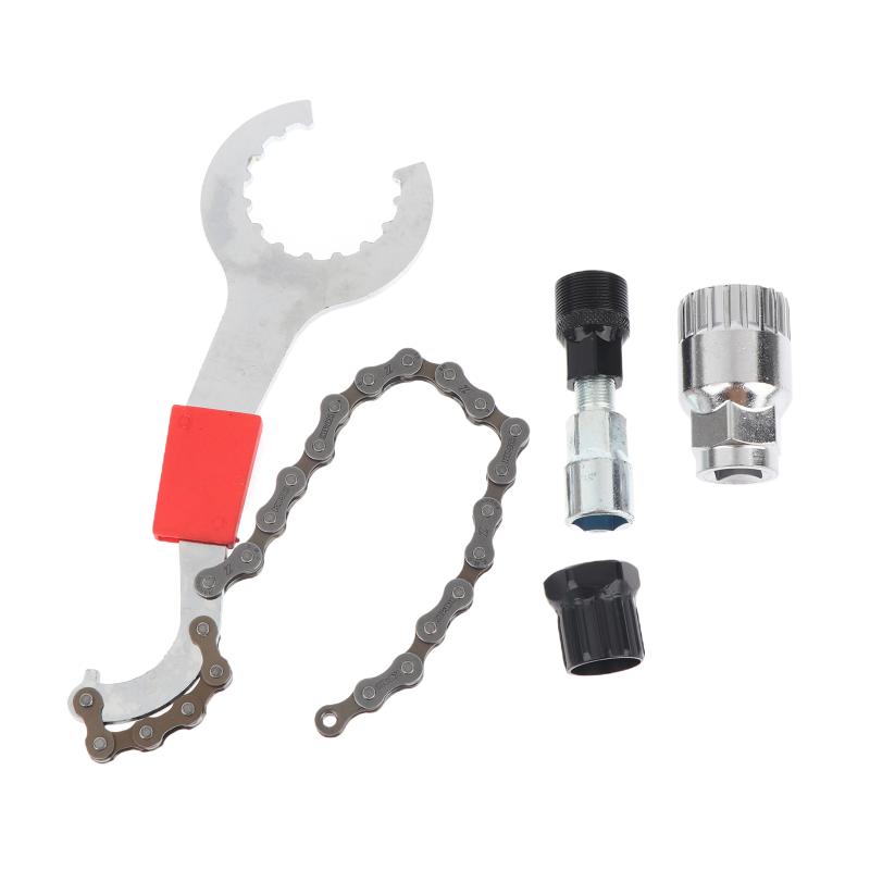 Bicycle Repair Tool Kit Mountain Road Bike Chain Whip Pedal Wrench Crank Puller Removal Multi-Function Bike Maintenance Set