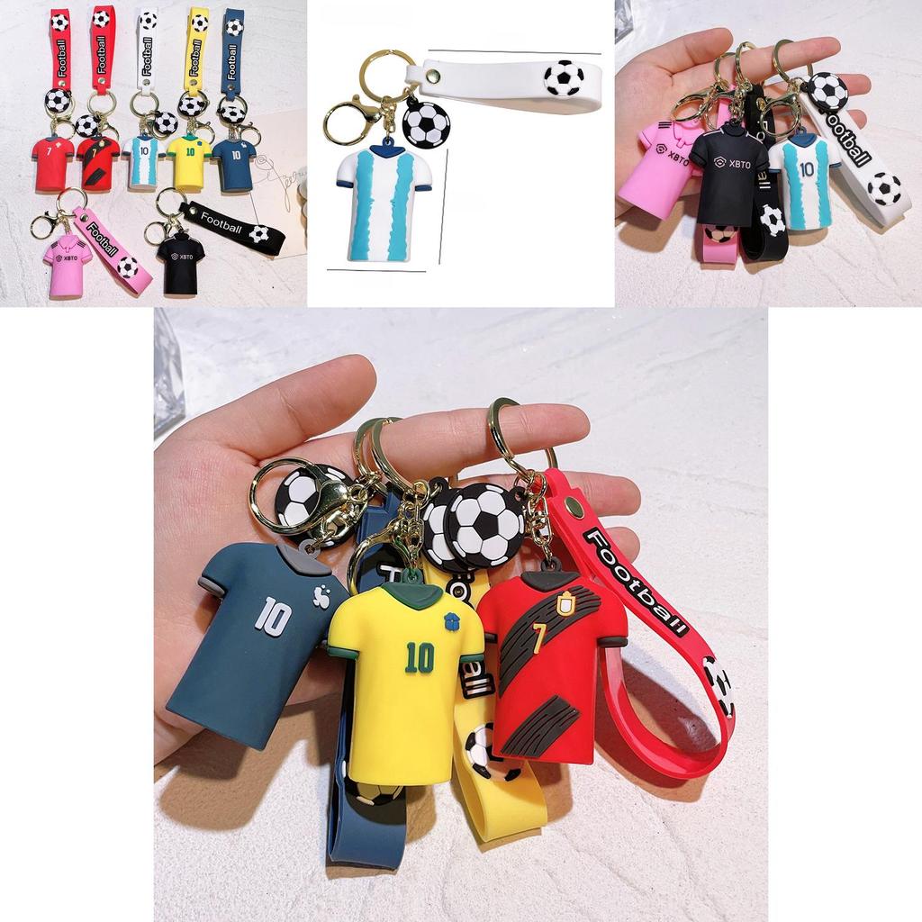 Breloc Vibrant Stea Fotbal Silicon Accesoriu Chei Cadou Perfect Pentru Prieteni