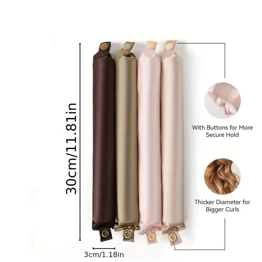 Manual Hair Curler Set, 4 Counts/set Heatless Hair Curler, Hair Styling Tool for Women & Girls, Sleeping Hair Curler.