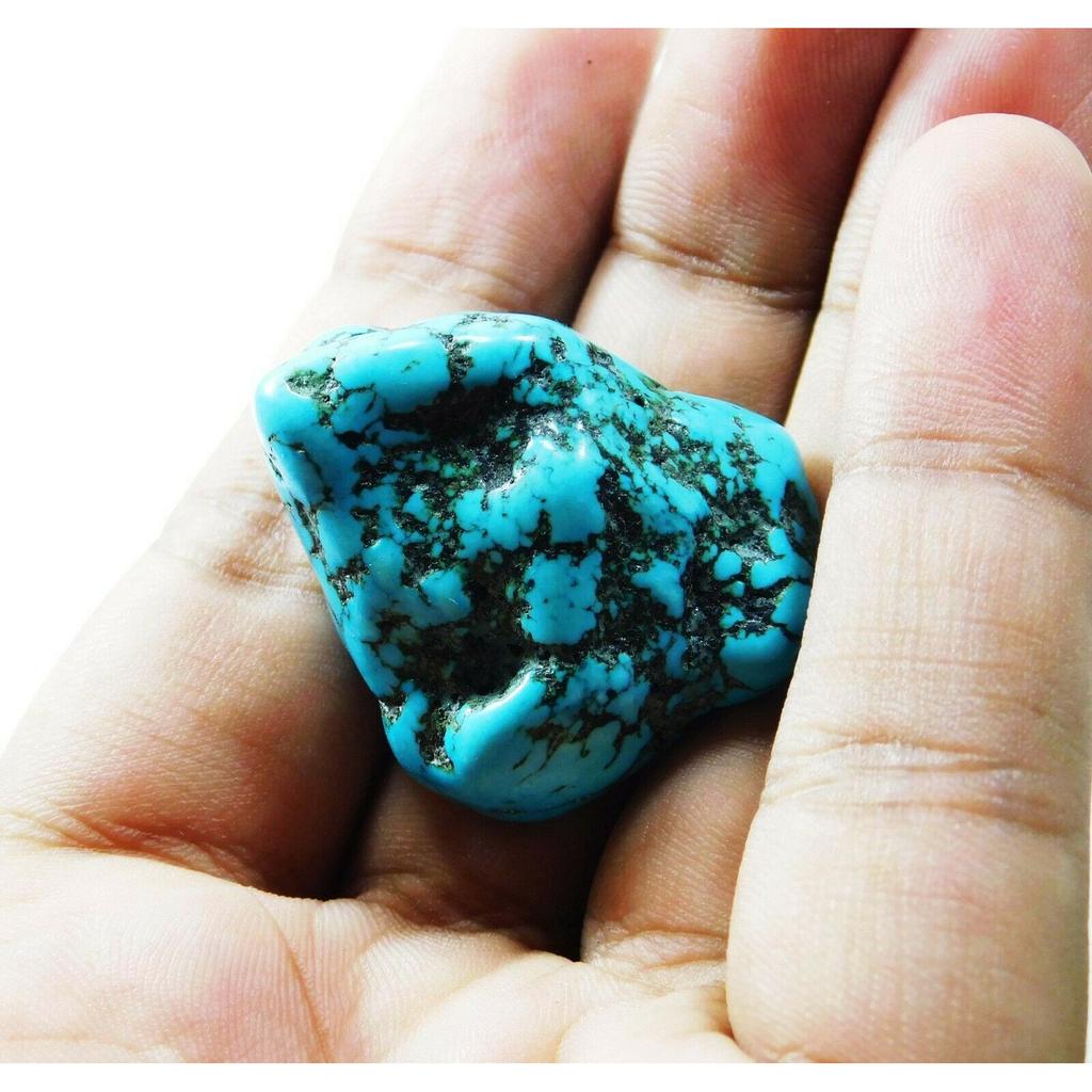 90 Ct Natural Arizona Blue Turquoise Rough Slab Crystal Loose Gemstone CERTIFIED