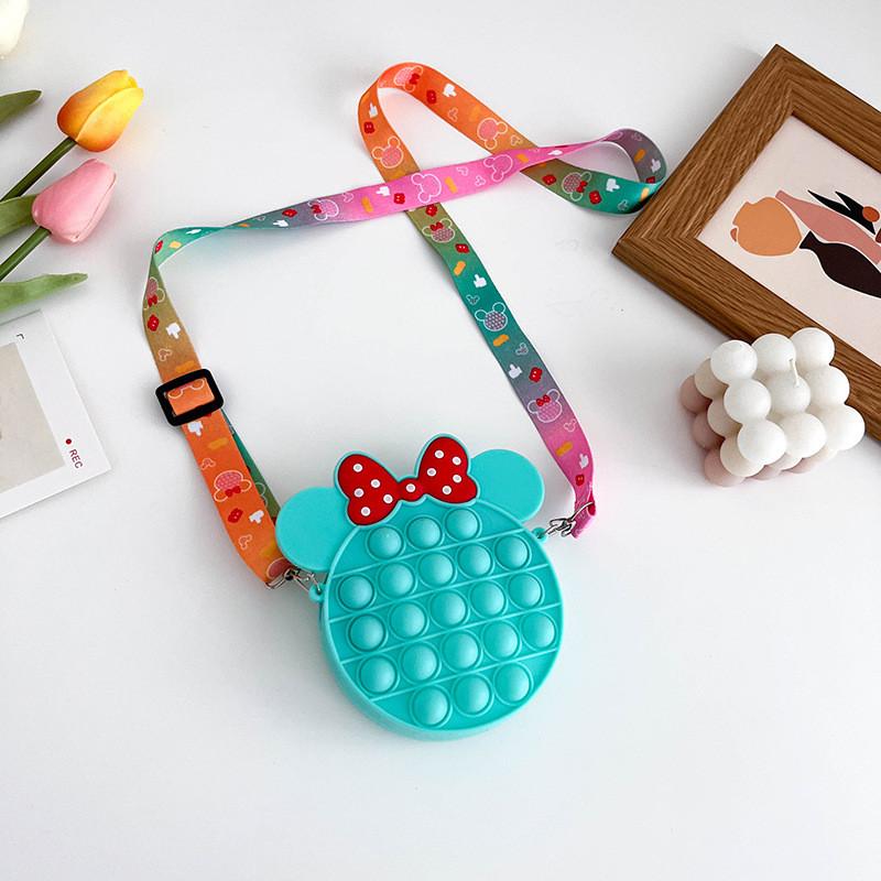 Cute Mini Silicone Sling Bag For Kids With Breathable Waterproof Features Green