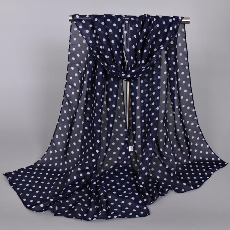 Pañuelo de Chifón de Lunares Estilo Coreano - Refrescante Estampado Primavera/Verano