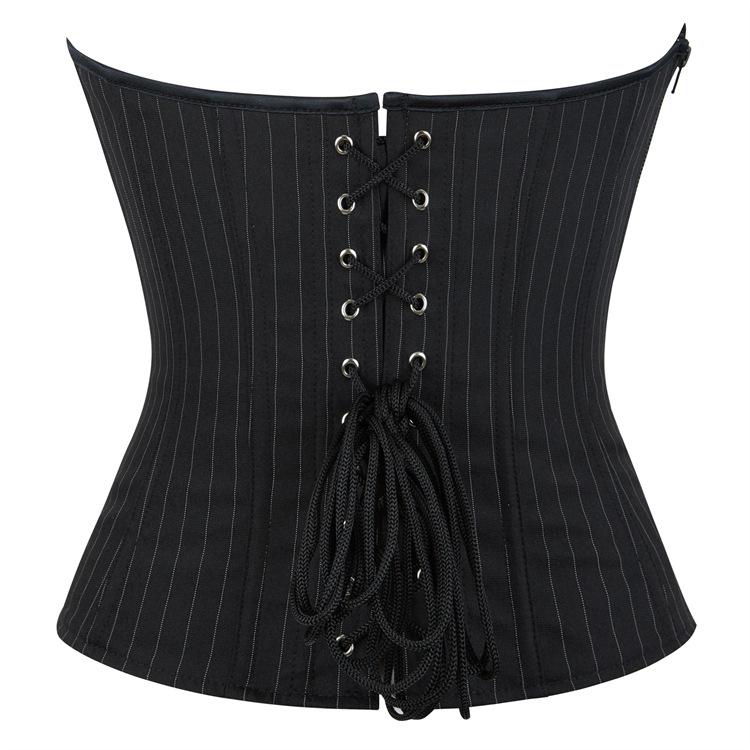 Damski Pasiasty Kształtujący Bielizna Podtrzymująca z Fiszbinami - Styl Dworski