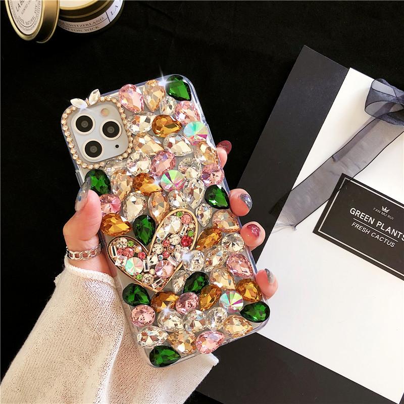 

Iphone17Promax Case Is Suitable For Apple 16 Rhinestones 14 Love 14 Dazzling Colors 11 Pro High-End iPhone7/8/SE 2020