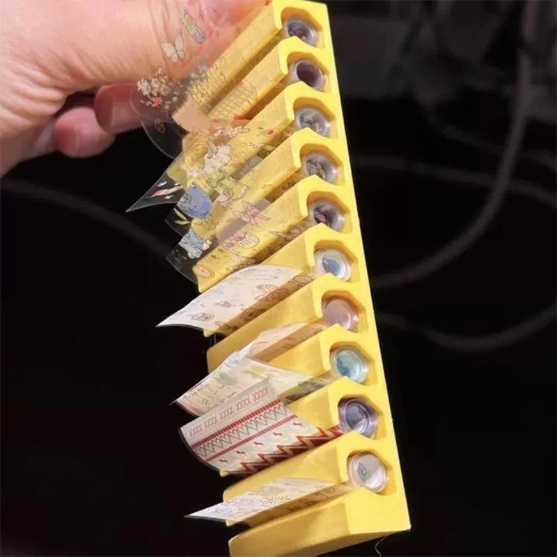 10 Grid Nail Transfer Paper 3D Printed Organizer Box Colorful Display Stand For Foil Sticker Storage Portable Nail Salon